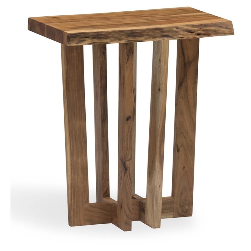 Alaterre Furniture Berkshire Natural Live Edge Wood End Table