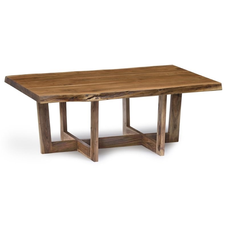 Alaterre Furniture Berkshire Natural Live Edge Natural Wood Large Coffee Table