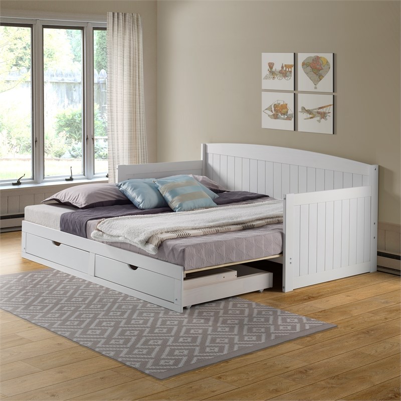 Alaterre Furniture Harmony Solid Wood Daybed with King Conversion in