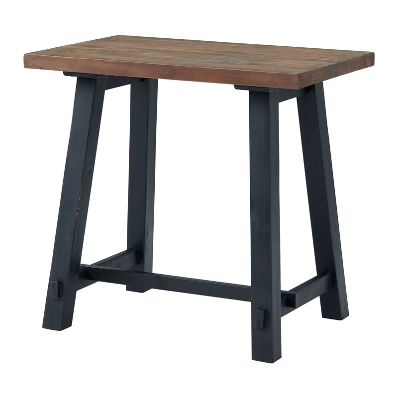 Adam 32 Inch Wide Small Solid Wood Desk with Black Legs