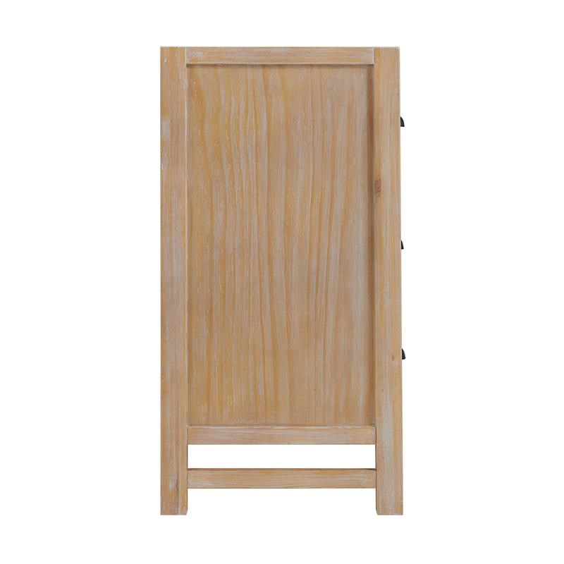 Alaterre Furniture Arden 6-Drawer Pine Wood Double Dresser in Light Driftwood