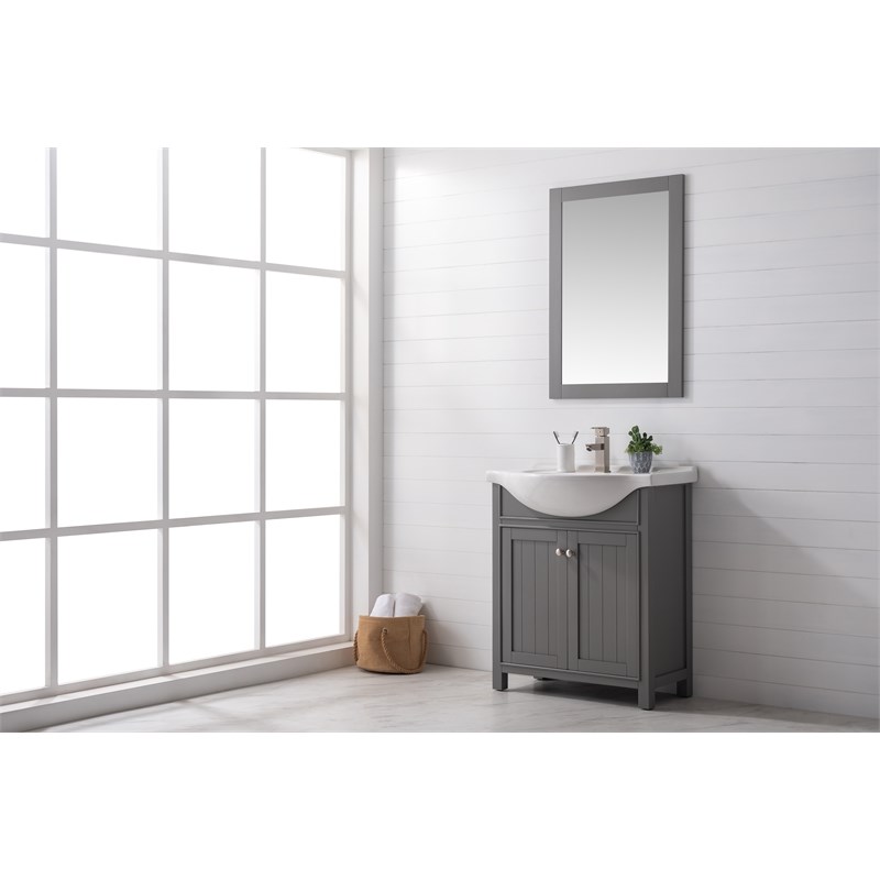 Design Element Marian 30" Single Sink Vanity In Gray Homesquare