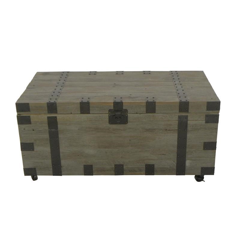 Contemporary Reclaimed Wood Coffee Table with Two Matching End Tables in Natural