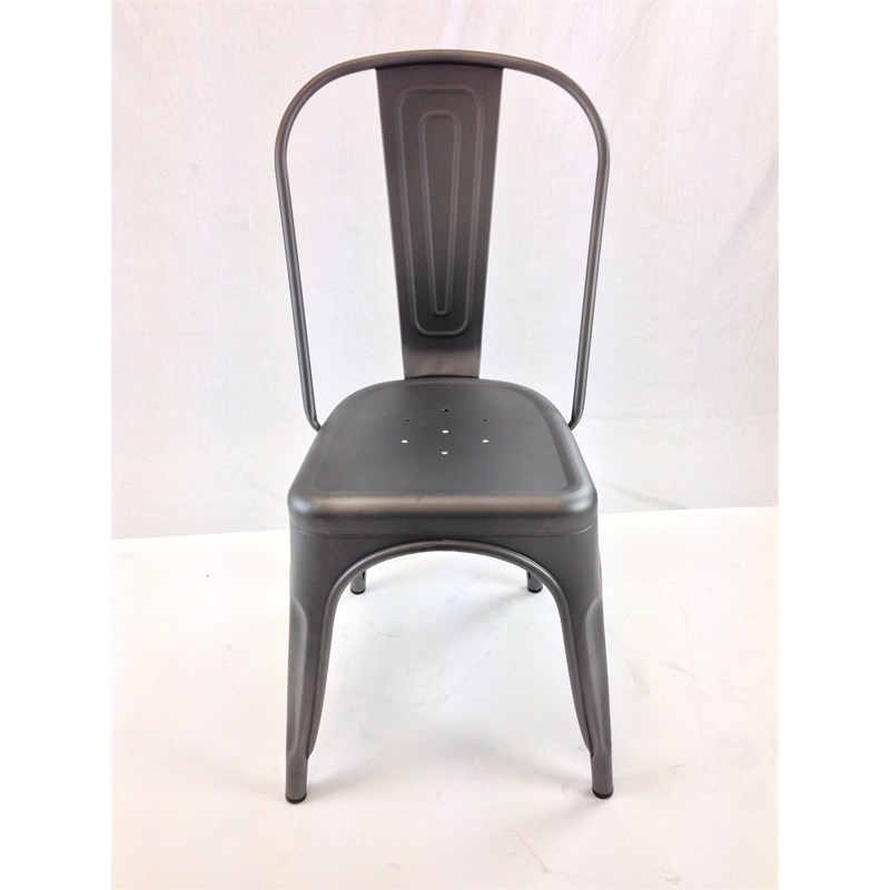 Gunmetal Gray Metal Chair (Set of 4)