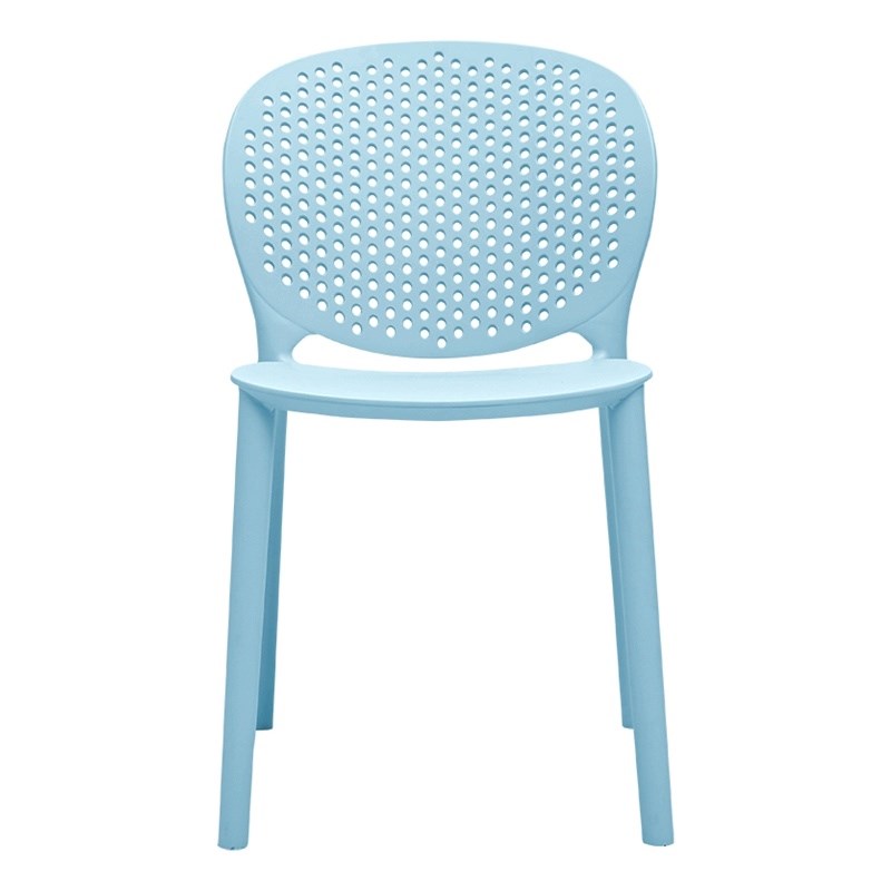 Midcentury Blue Plastic Kids Side Chair (Set of 4)