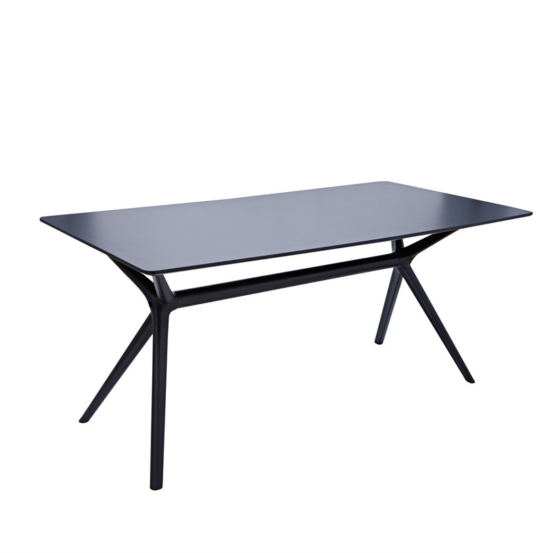 Midcentury Plastic Side Table in Black