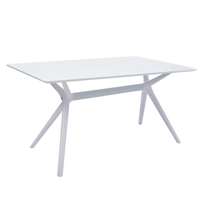 Midcentury White Plastic Side Table