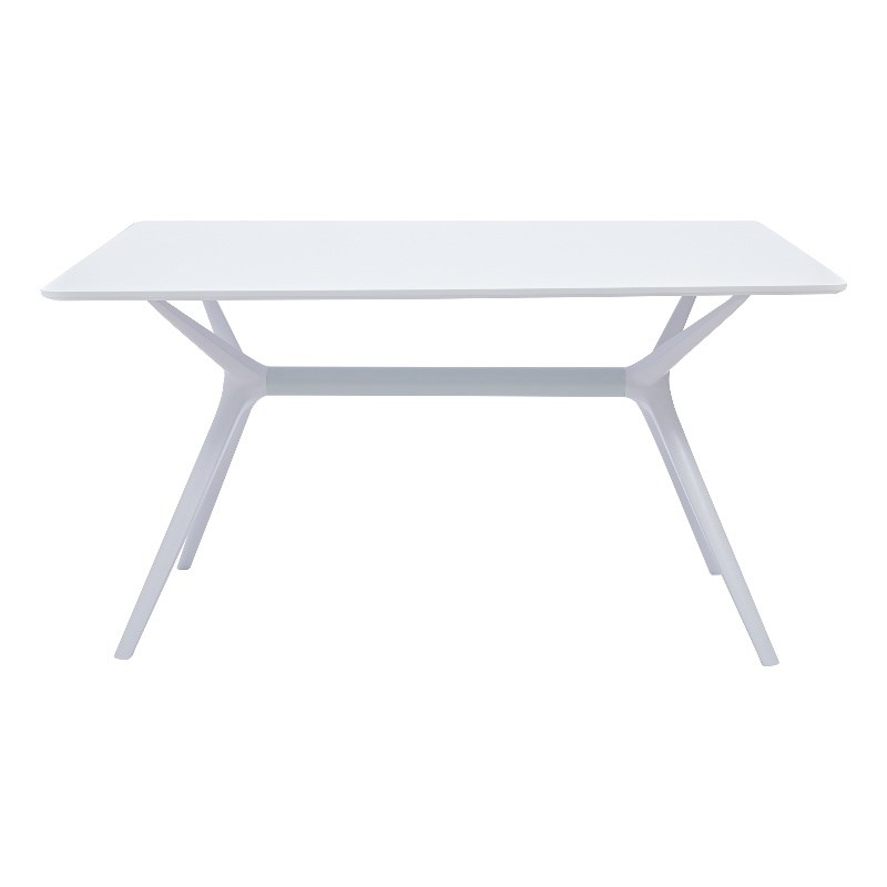 Midcentury White Plastic Side Table