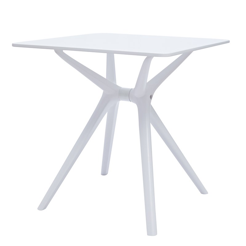 Midcentury Plastic Side Table in White