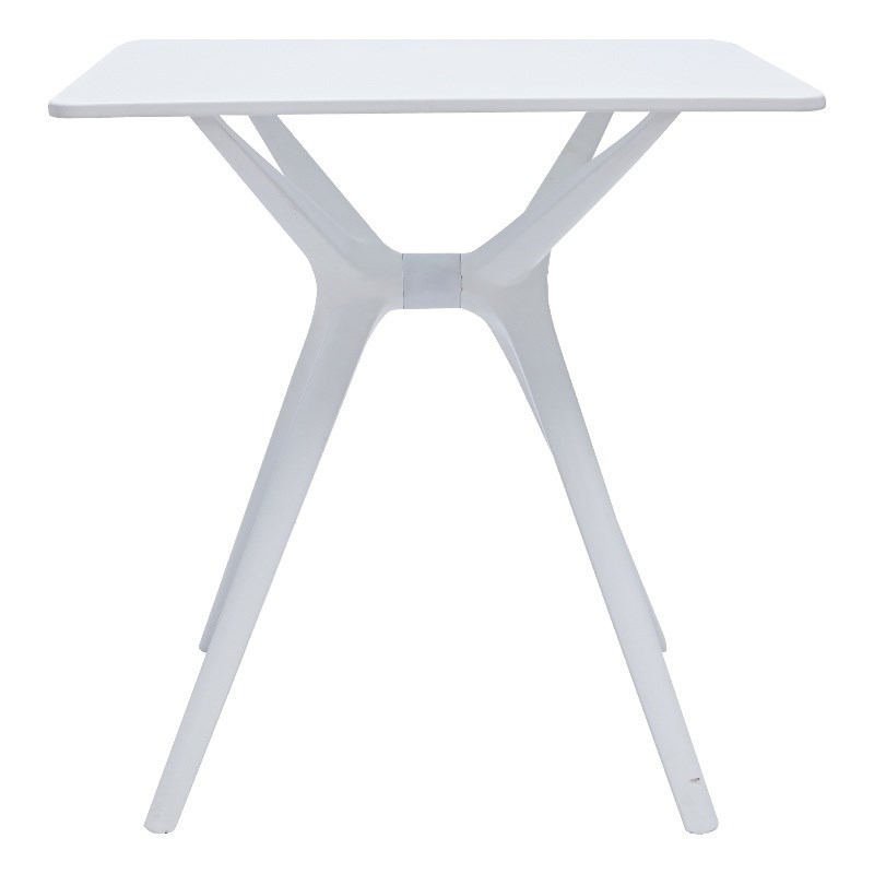 Midcentury Plastic Side Table in White
