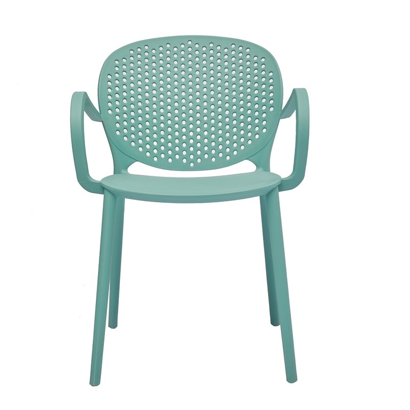 Midcentury Plastic Side Chair in Blue (Set of 4)