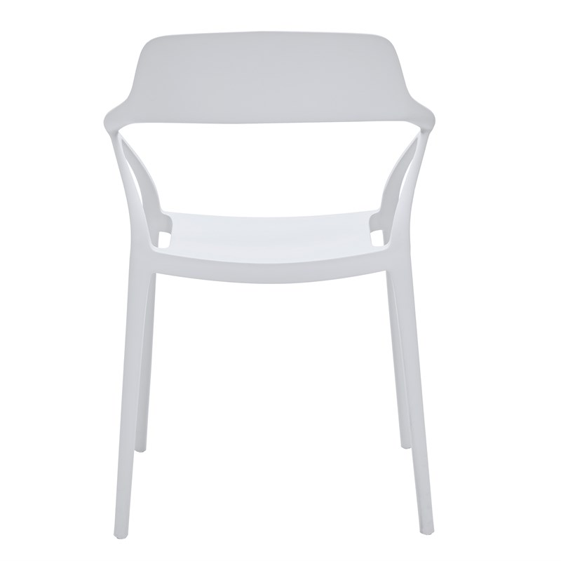 Midcentury Plastic Side Chair in White (Set of 4)