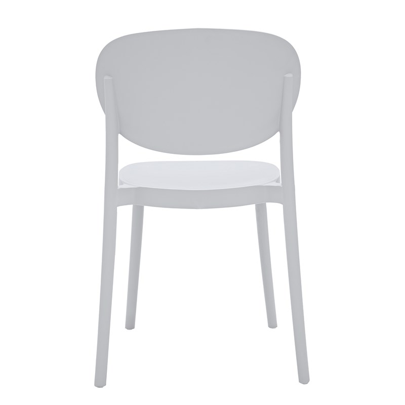 Midcentury Plastic Side Chair White Set of 4