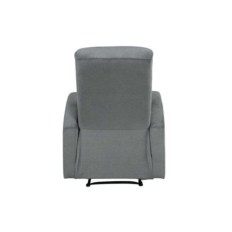 Contemporary Fabric Power Motor Recliner in Gray