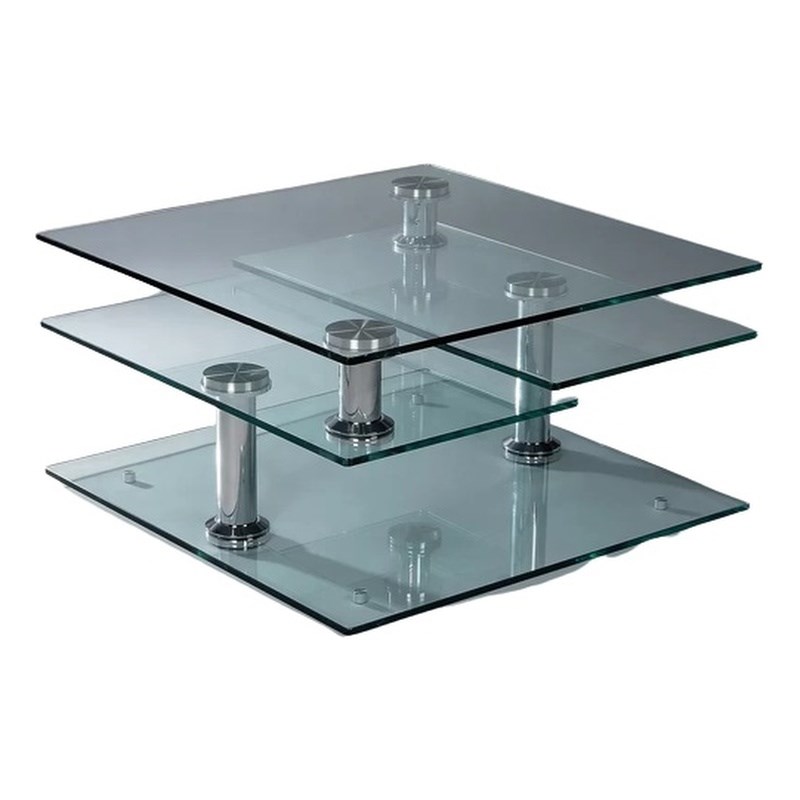 Creative Images MOTION CLEAR GLASS COFFEE TABLE