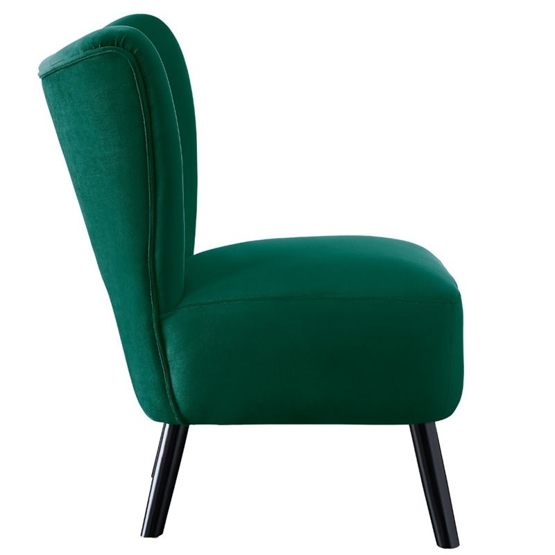 Lexicon Imani Velvet Upholstered Accent Chair in Green