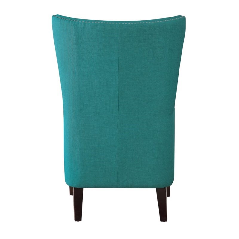 Lexicon Avina Upholstered Accent Wingback Chair in Teal Homesquare