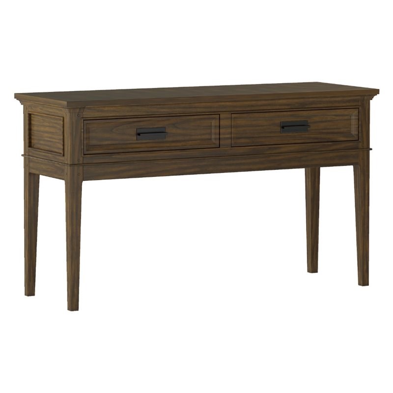 Lexicon Frazier Park Wood 2 Drawer Console Table in Brown Cherry