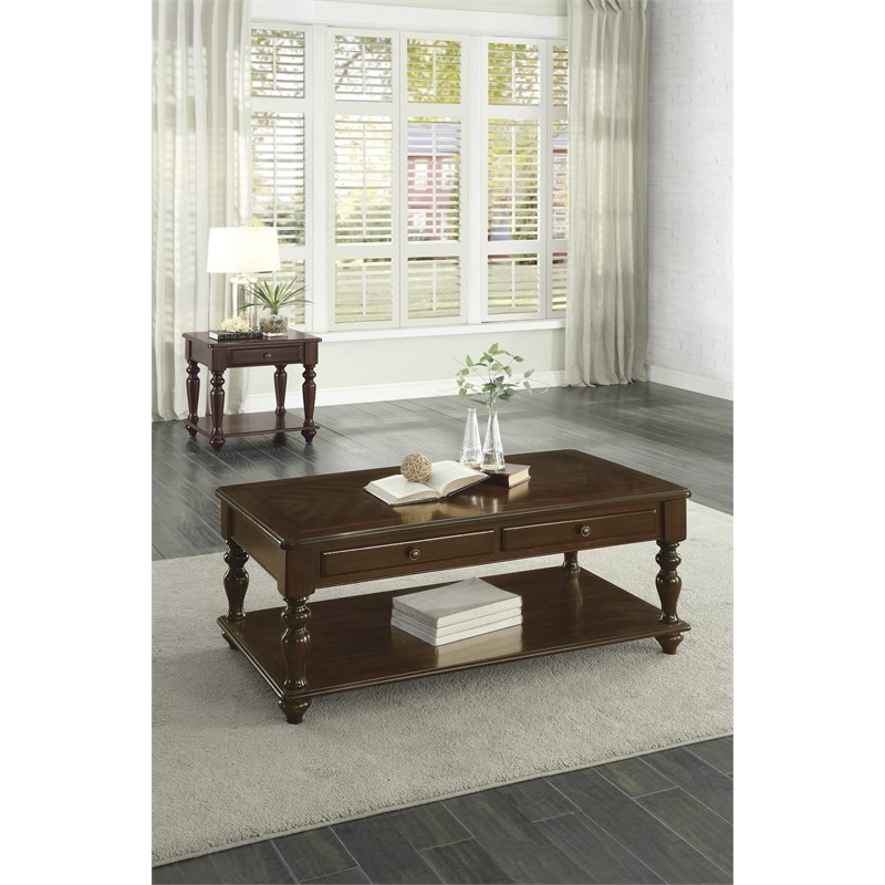 Lexicon Lovington Wood Lift Top Coffee Table with Casters in Espresso