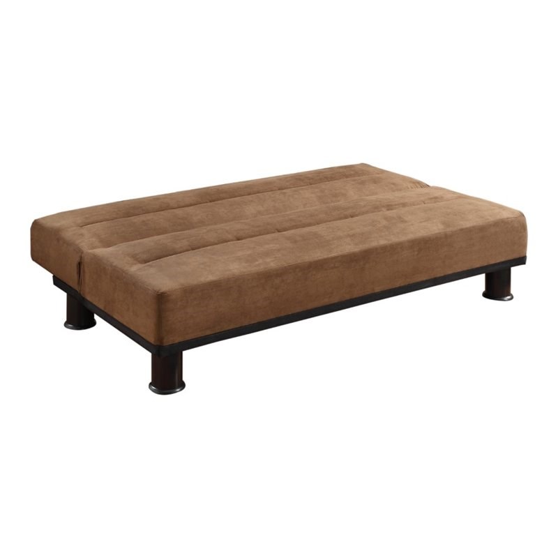 Lexicon Callie Microfiber Futon and Lounger in Brown