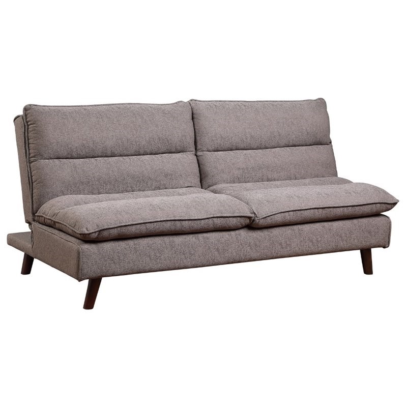 Lexicon Mackay Upholstered Click Clack Convertible Sofa in Brown