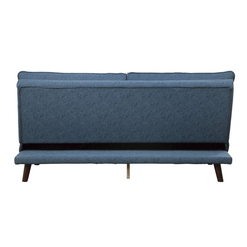 Lexicon Mackay Upholstered Click Clack Convertible Sofa in Blue