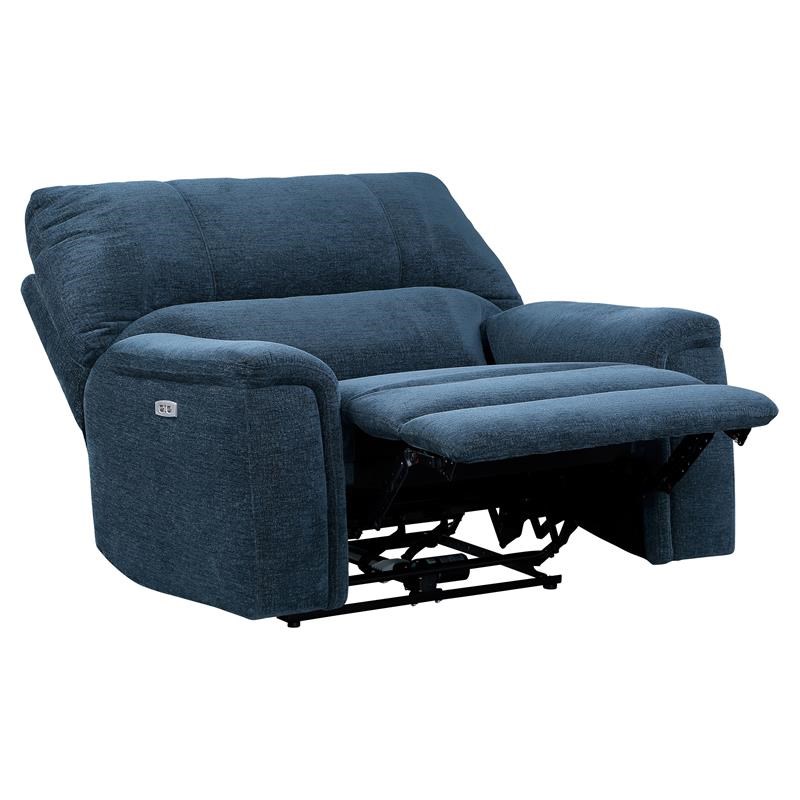 Lexicon Dickinson Power Reclining Chair with Power Headrest in Indigo