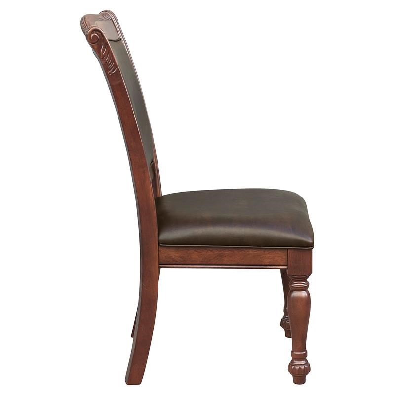 Lexicon Lordsburg Wood Dining Room Side Chairs in Brown Cherry (Set of