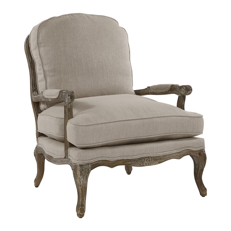 natural linen chair