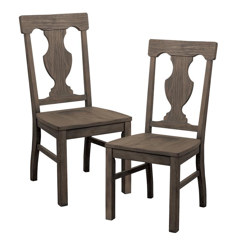Lexicon Toulon 5-Piece Traditional Wood Dining Set in Wire Brushed Dark Pewter