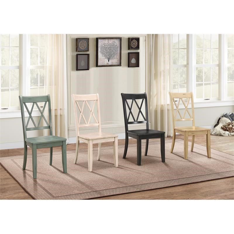 Lexicon Janina 5-Piece Contemporary Wood Dining Set in Natural and Teal