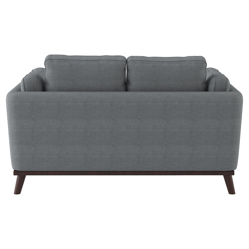 Lexicon Bedos 62 inches Modern Textured Fabric Loveseat in Gray