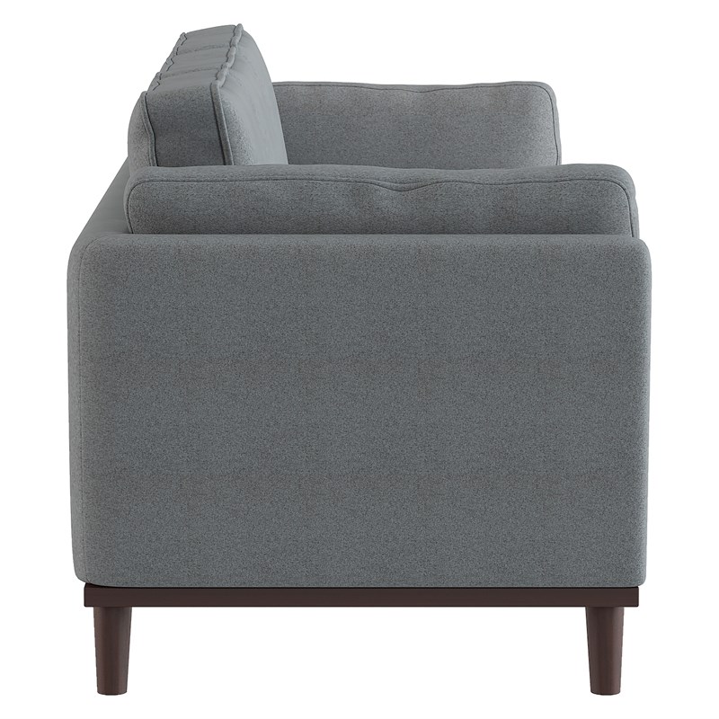 Lexicon Bedos 84 inches Modern Textured Fabric Upholstery Sofa in Gray