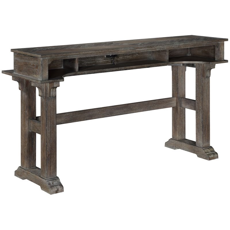 Lexicon Sarasota Wooden Console Counter, Counter Height Console Dining Table