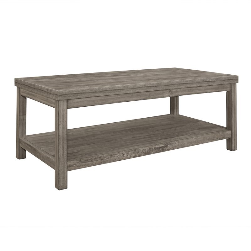 Lexicon Bainbridge 3-piece Transitional Wood Occasional Tables in Weathered Gray
