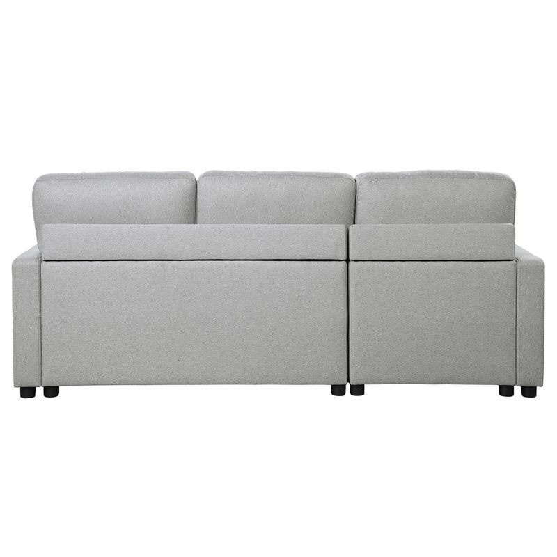 Lexicon Brandolyn Reversible 2 Pc Sectional with Pullout Bed & Storage in Gray
