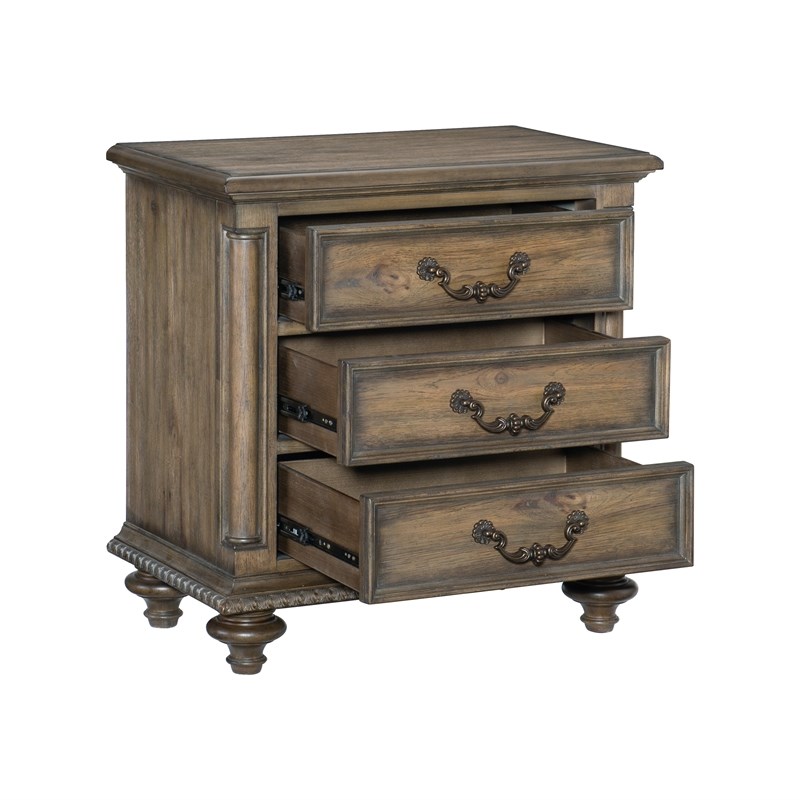 Lexicon Rachelle Nightstand in Weathered Pecan