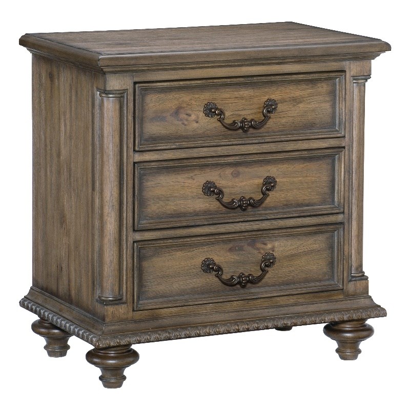 Lexicon Rachelle Nightstand in Weathered Pecan