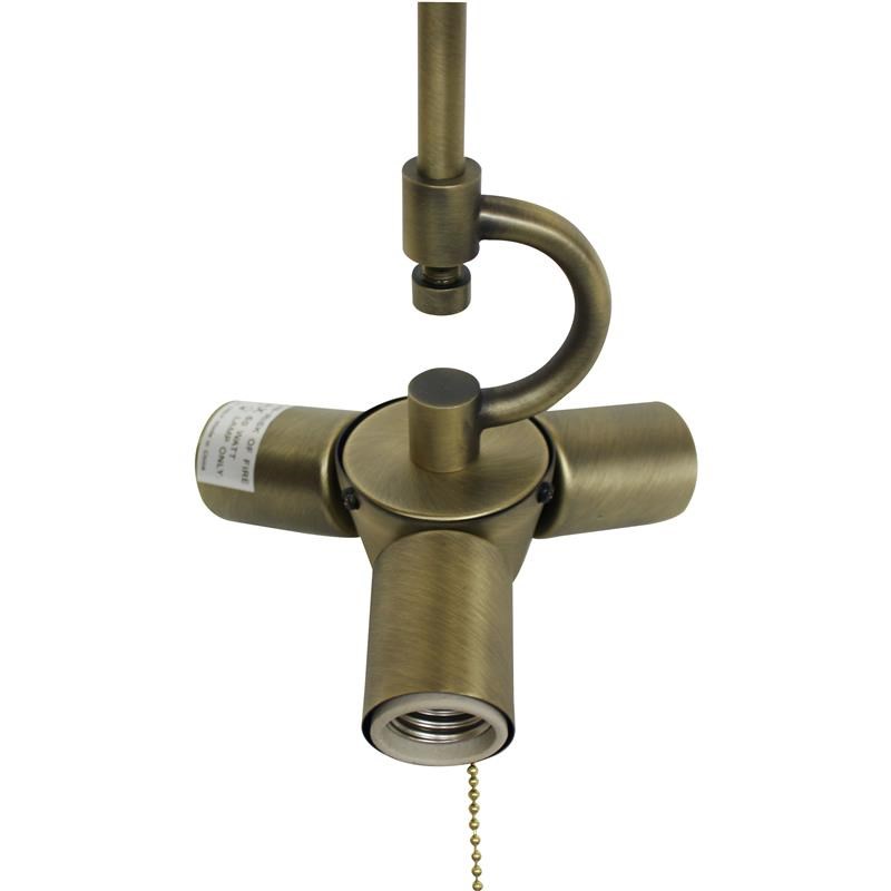 Cloth & Wire Antique Brass 3-Light Pendant Light Fixture for Home Lightning