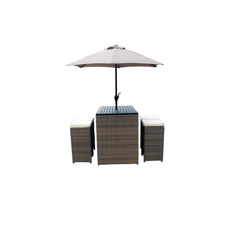 rattan cube set parasol