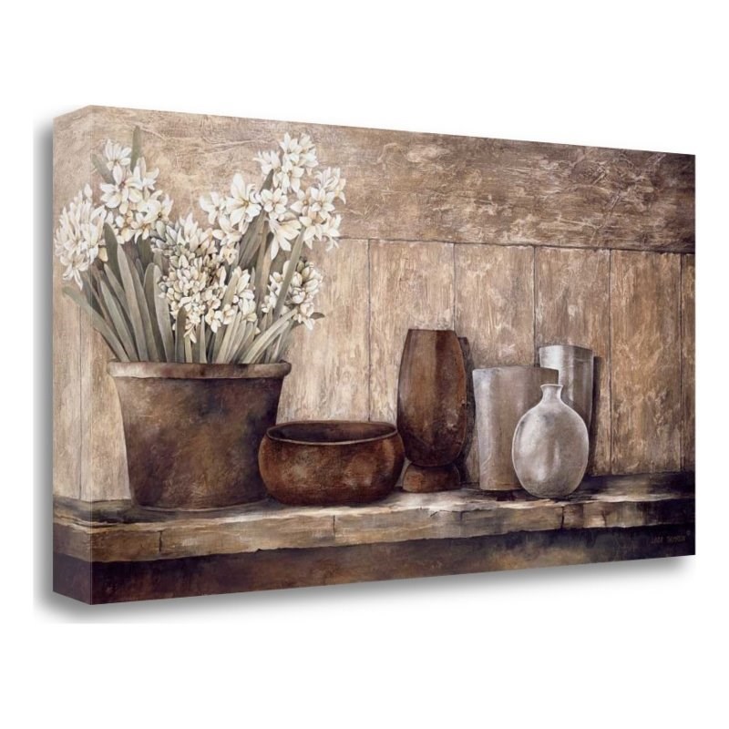 34 x 17 Hyacinth On A Sideboard by Linda Thompson CanvasFabric Print Multi-Color