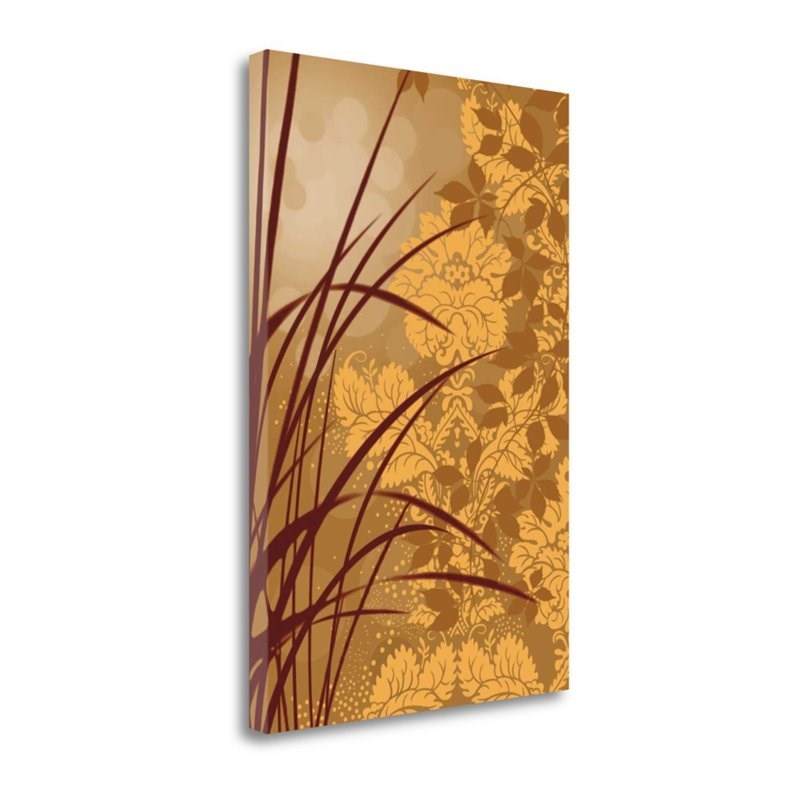 20 x 29 Golden Flourish I by Edward Aparicio- Print on Canvas Fabric Multi-Color