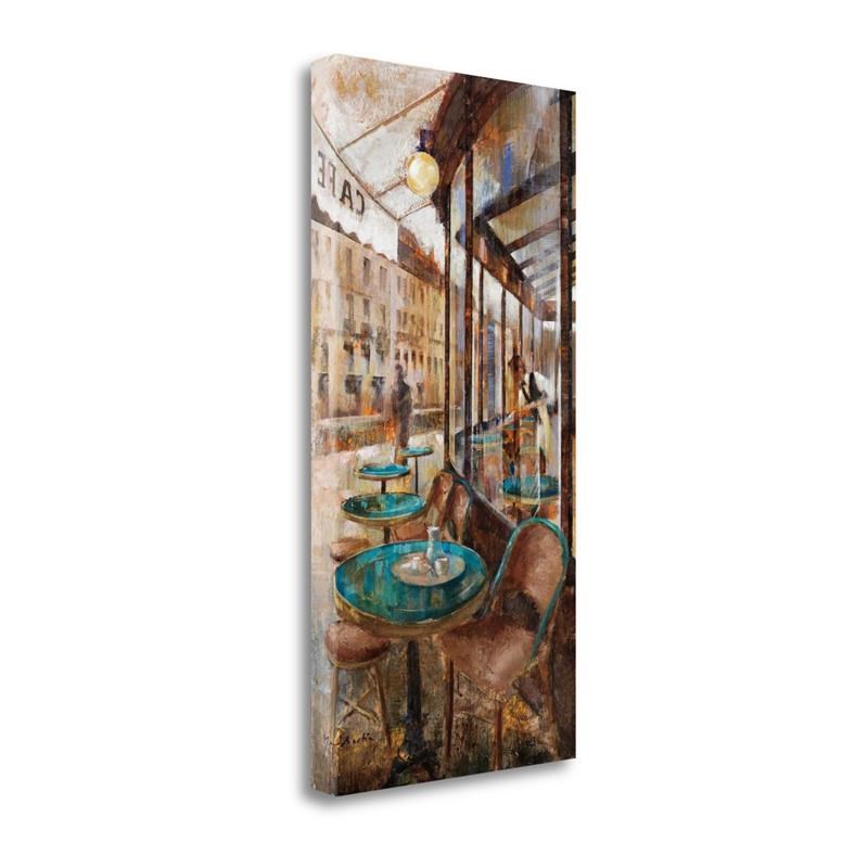 17 x 34 Terraza Cafe De Flore By Noemi Martin Print on Canvas Fabric Multi-Color