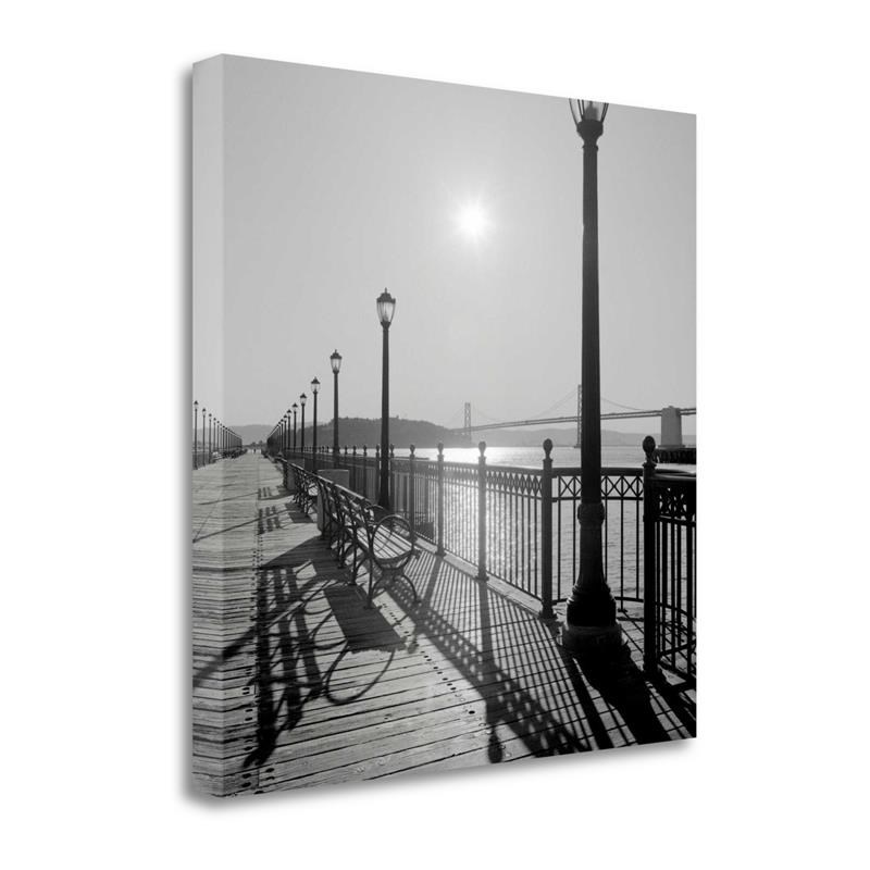 30 x 30 Broadway Pier - 20 By Alan Blaustein Print on Canvas Fabric Multi-Color