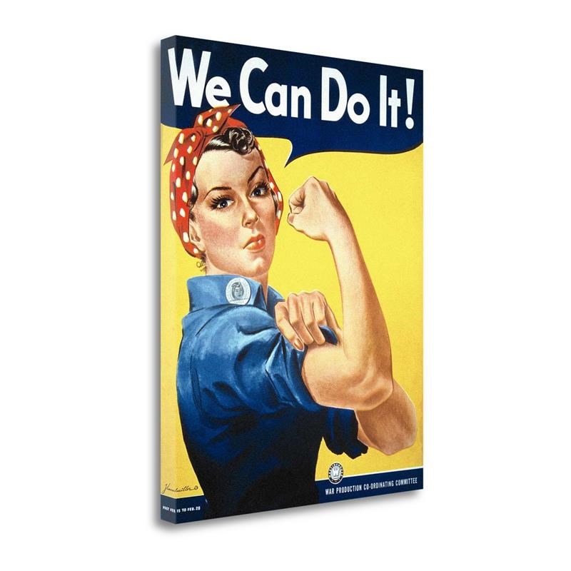 23 x 29 Rosie The Riveter By J. Howard Miller Print on Canvas Fabric Multi-Color