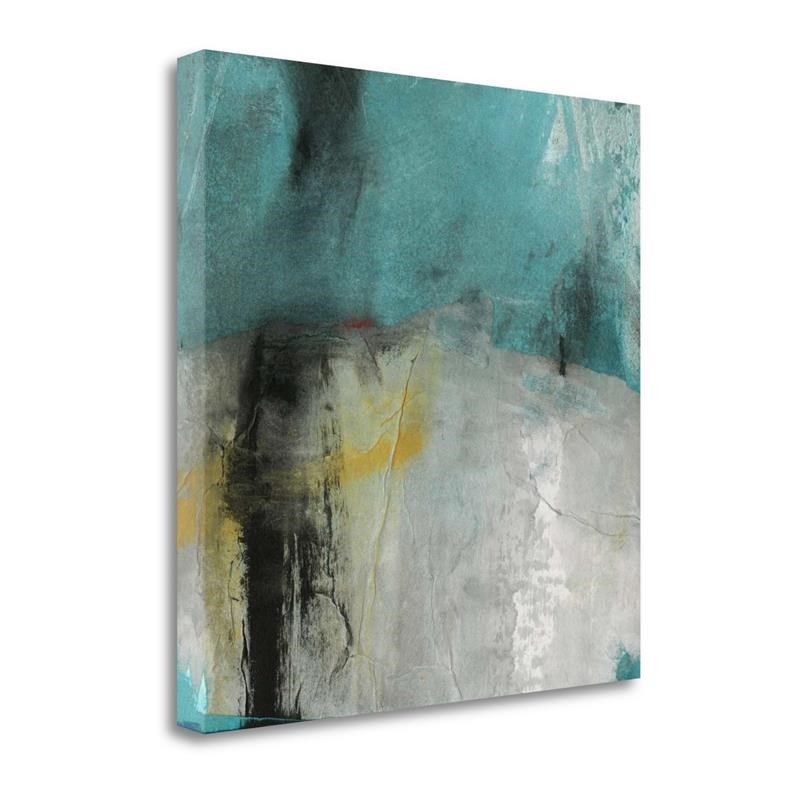 30x30 Into The Surf Two By Michelle Oppenheimer- Print Canvas Fabric Multi-Color