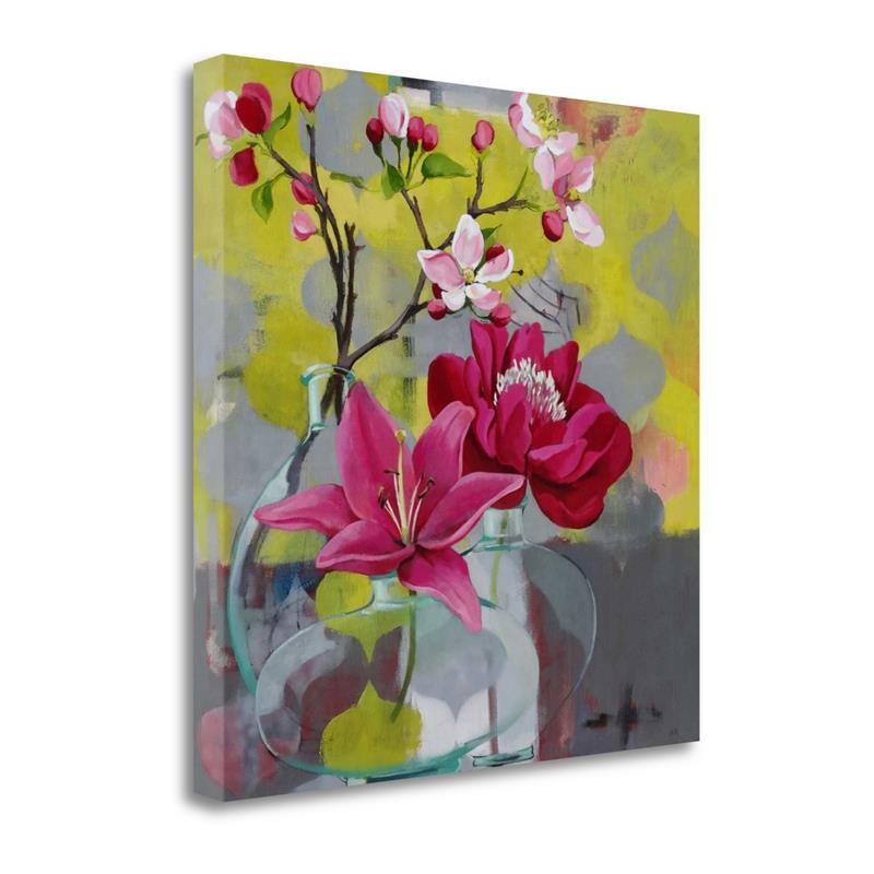 30x30 Apple Blossom Trio By Jennifer Rasmusson - Print Canvas Fabric Multi-Color