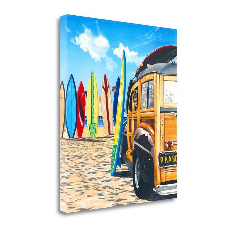 25x29 Beach Cruiser Kids By Scott Westmoreland - Print Canvas Fabric Multi-Color