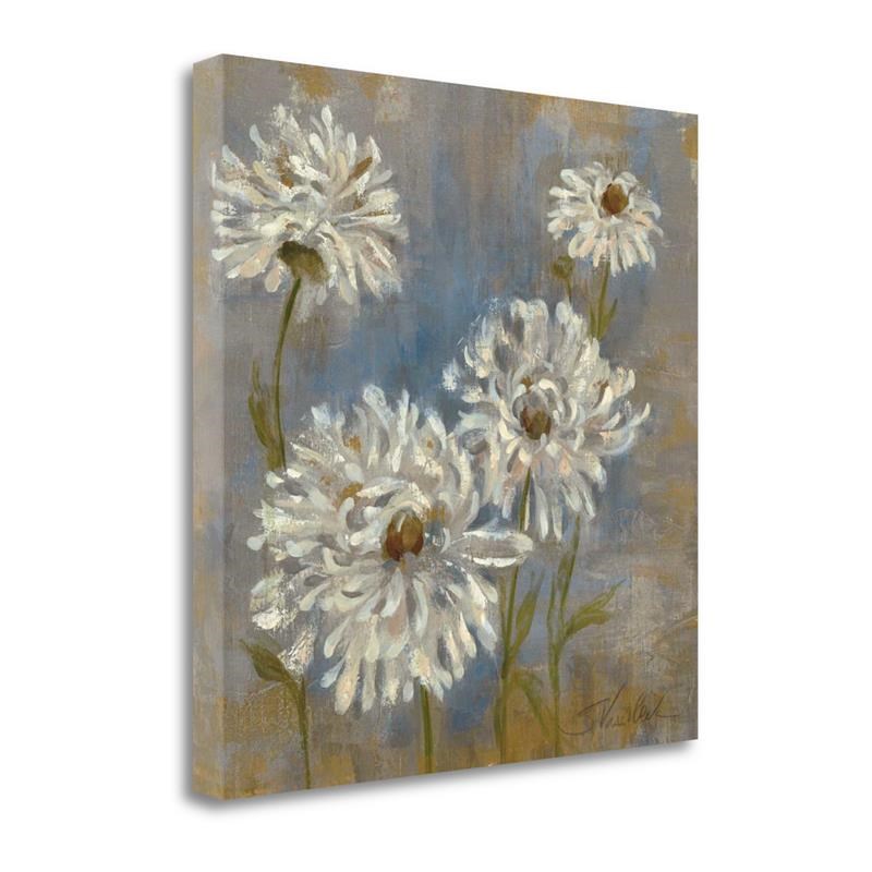 25x25 Flowers In Morning Dew II By Silvia Vassileva on Canvas Fabric Multi-Color