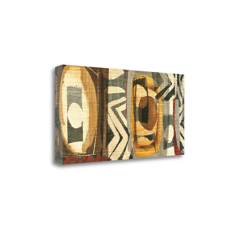 34 x 17 Graphic Abstract II by Wild Apple Portfolio - Multi-Color Canvas Fabric